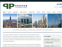 Tablet Screenshot of pepperinternational.com